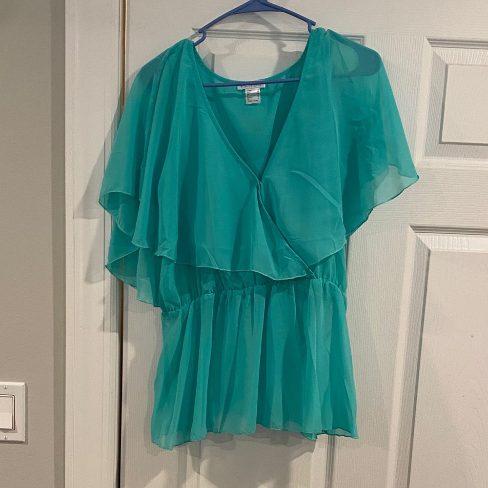 Teal Layered Blouse